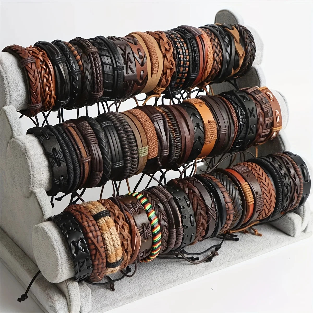 Braided Leather Bracelets for Men and Women Handmade - Smarsty