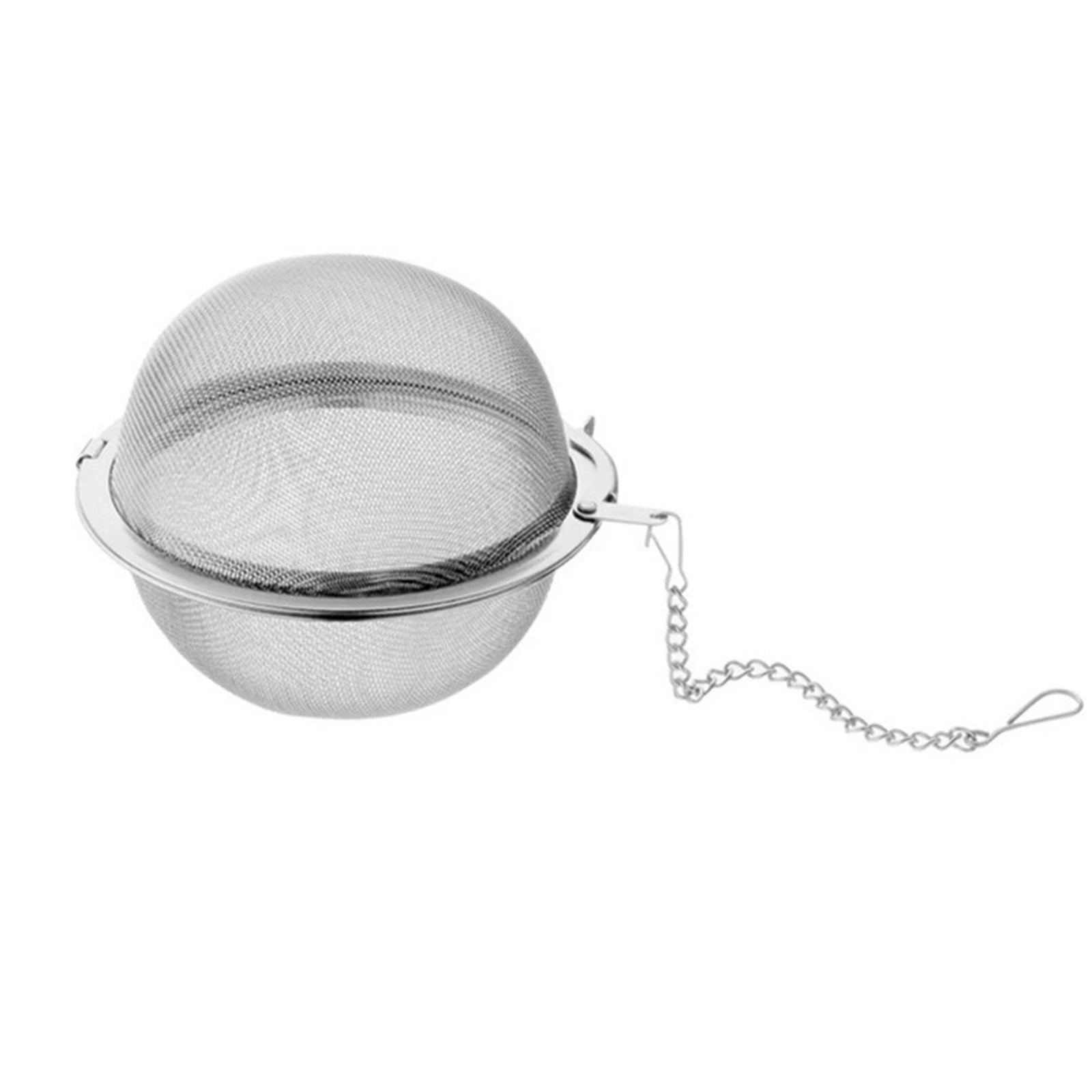 10-2pcs Stainless Steel Tea Ball Loose Leaf Tea Strainer Infusers Extra Fine Mesh Tea Interval Diffuser with Chain