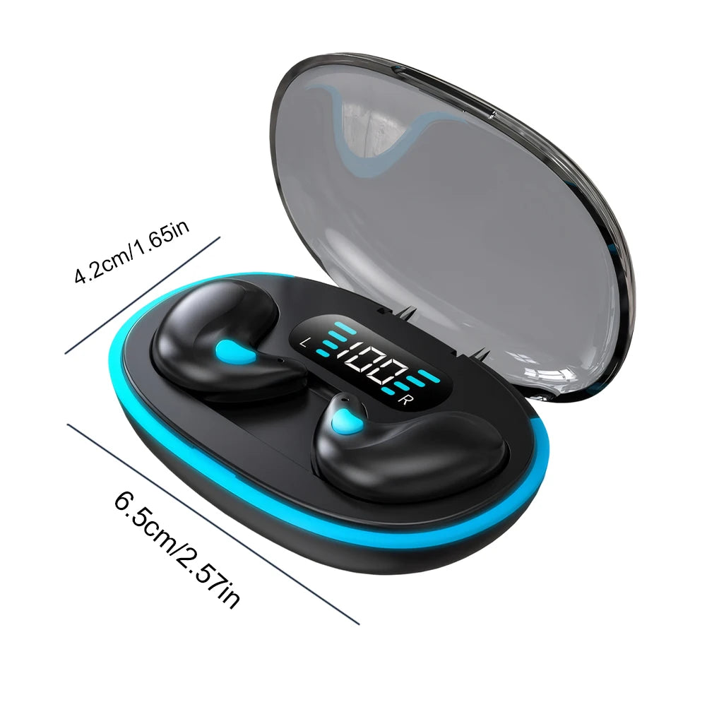 BT 5.3 Invisible Sleep Earphones Touch Control Sense-Free Micro Sleep Earbuds IPX5 Waterproof Open Ear Headsets for Better Sleep