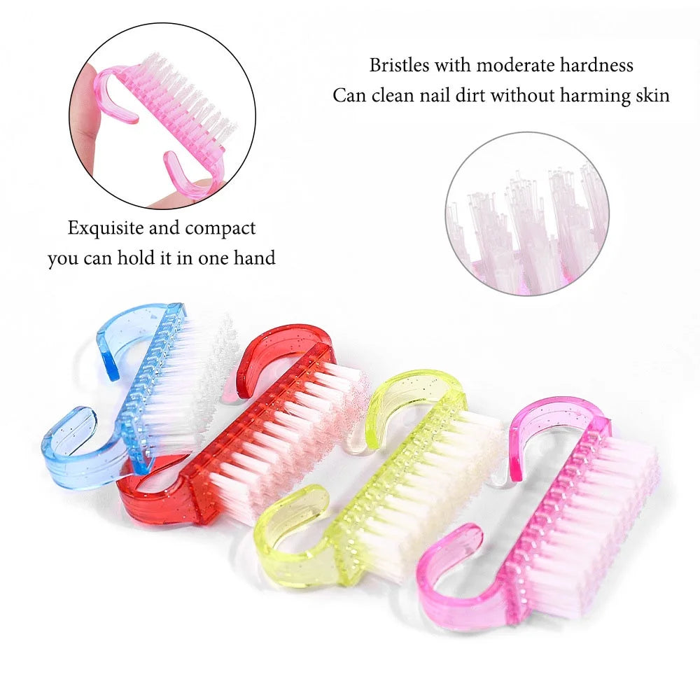 Plastic Nail Brushes Set for Effective Nail Cleaning - Smarsty