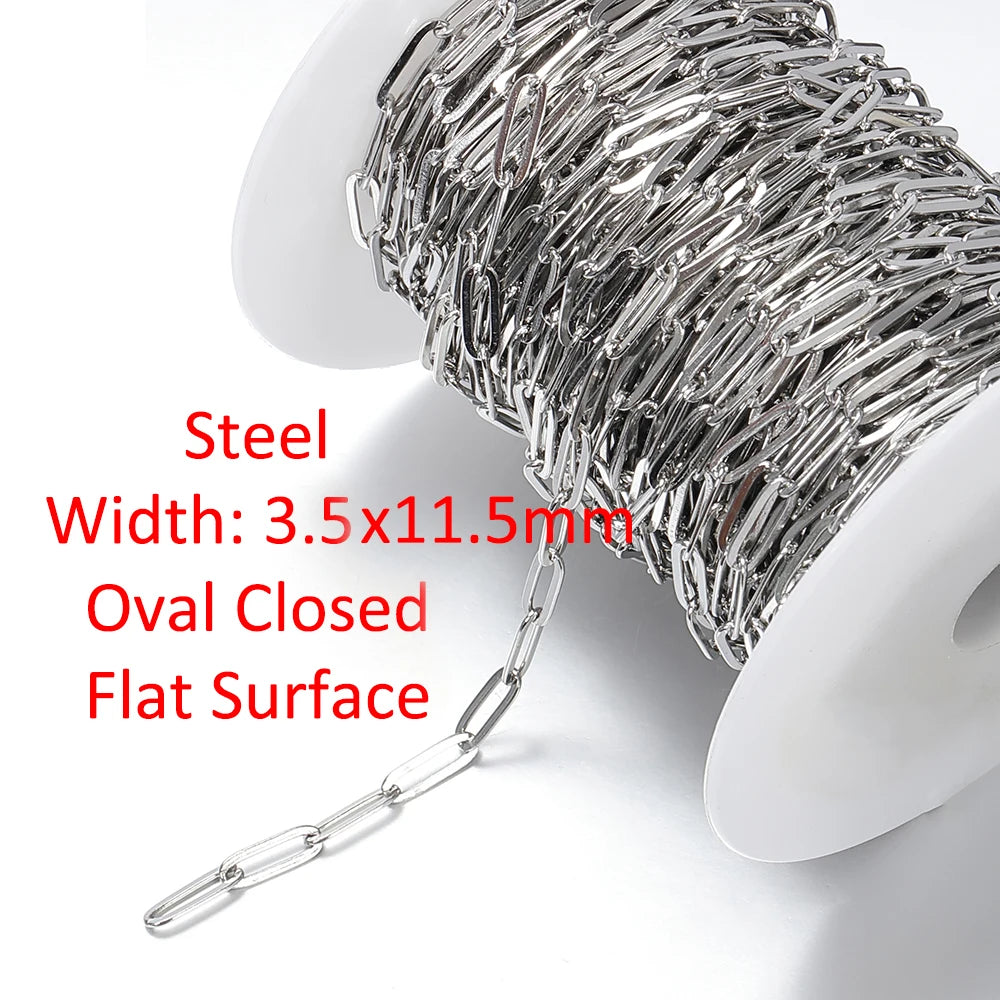 No Fade 2 Meter Stainless Steel Chain For Jewelry Making - Smarsty