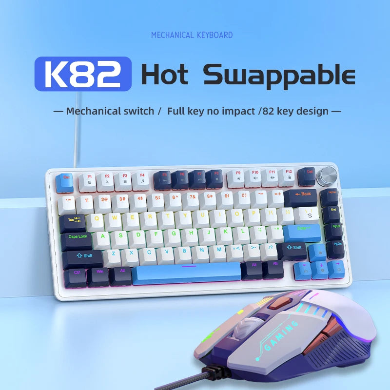 Mechanical Keyboard Hot Swap With Media Knob Backlit