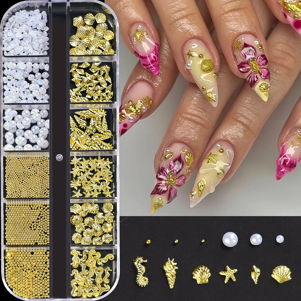 Metal Ocean Nail Art Charms for Stunning Manicures - Smarsty