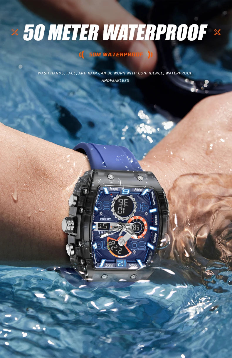 SMAEL 8109 Waterproof Luminous Dual Display Watch - Smarsty