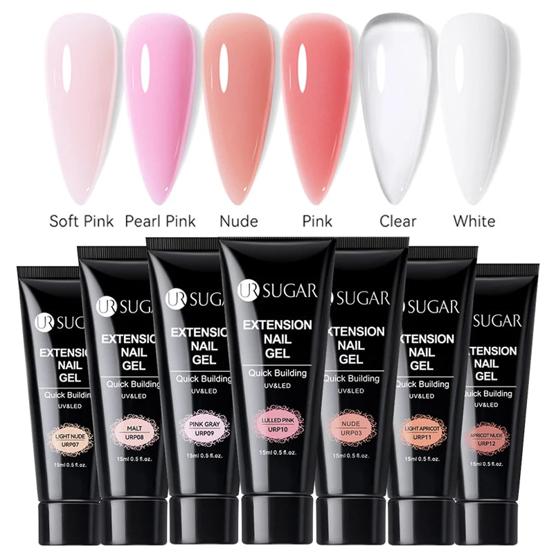 Nude Glitter Gel Nail Polish Kit for Long-Lasting Manicure - Smarsty