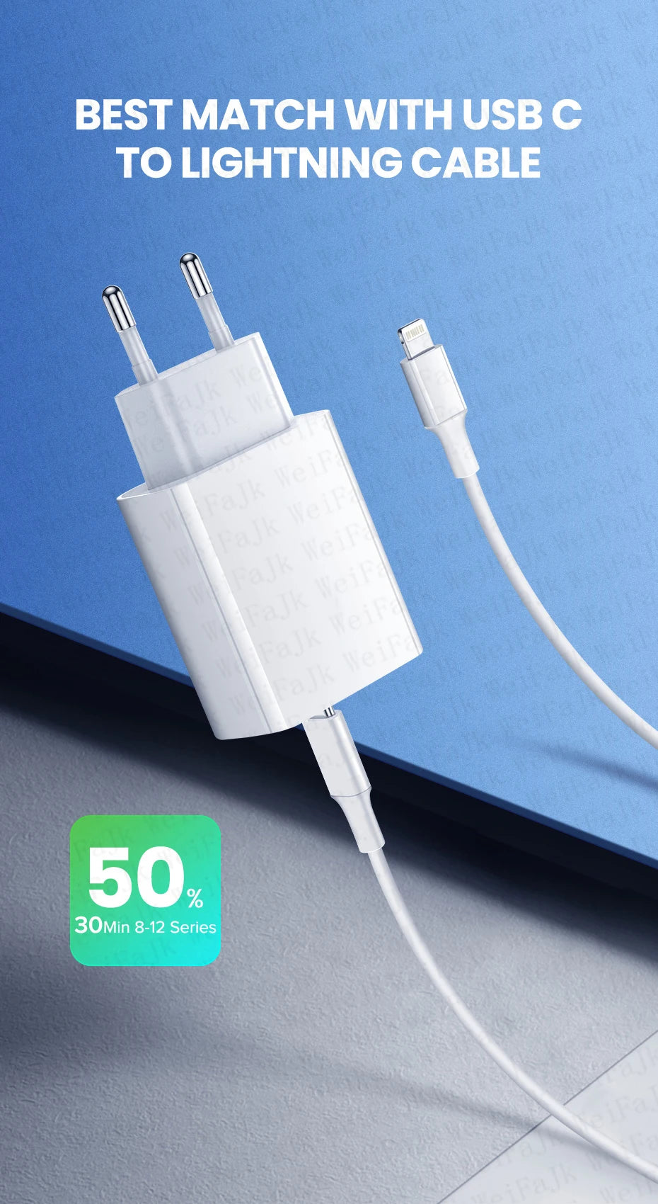 30W USB C Fast Charger For iPhone Pro Series Cable - Smarsty