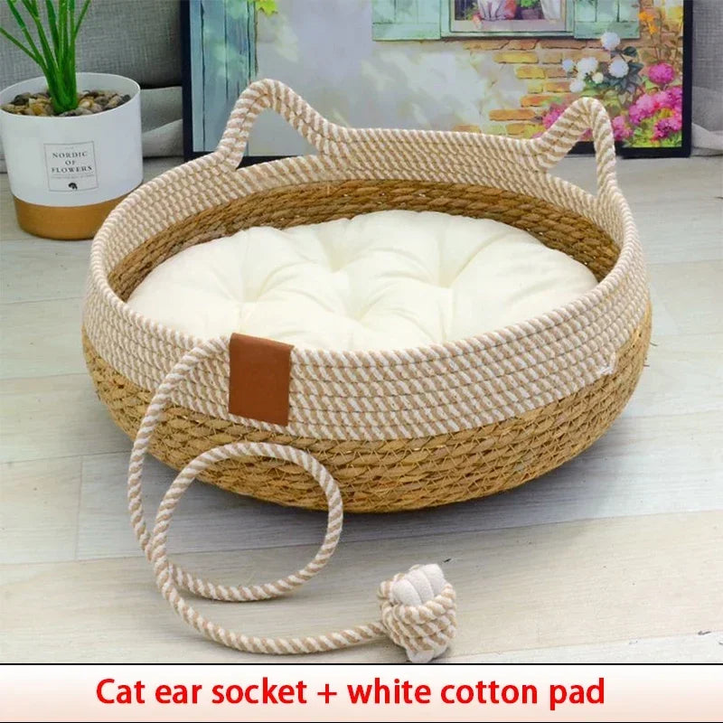 Breathable Summer Cat Bed with Removable Cover - Smarsty