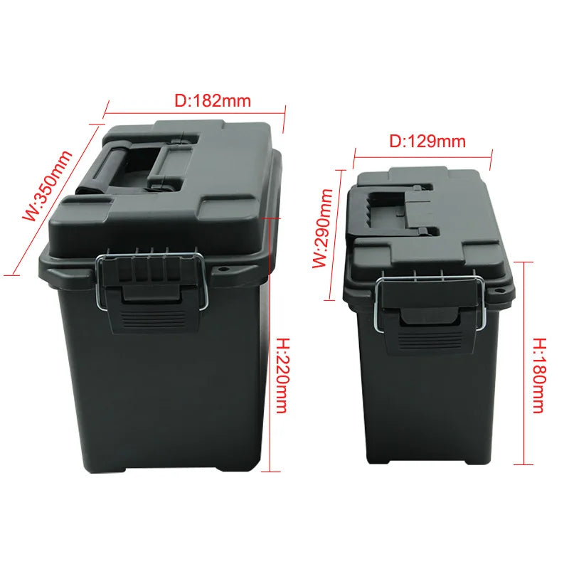 Plastic Ammo Box Weapons Safe Storage Ammo Can Lightweight High Strength Ammo Accessory Crate Storage Case Bullet Safety Box by Smarsty