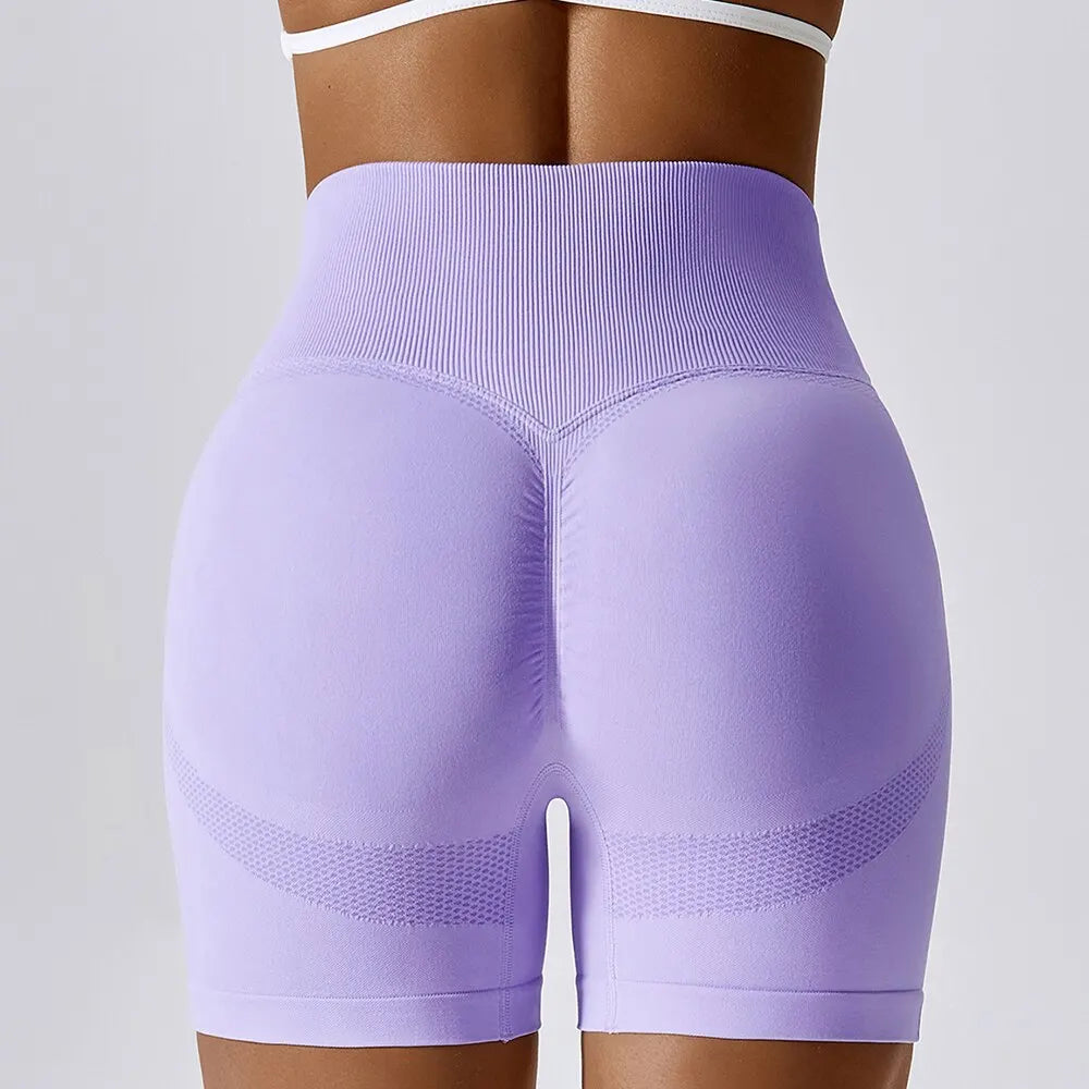 Women Shorts Seamless Sports Shorts For Women Cycling Jogging Fitness High Waist Push Up Gym Shorts Leggings Women Yoga Clothing - Smarsty