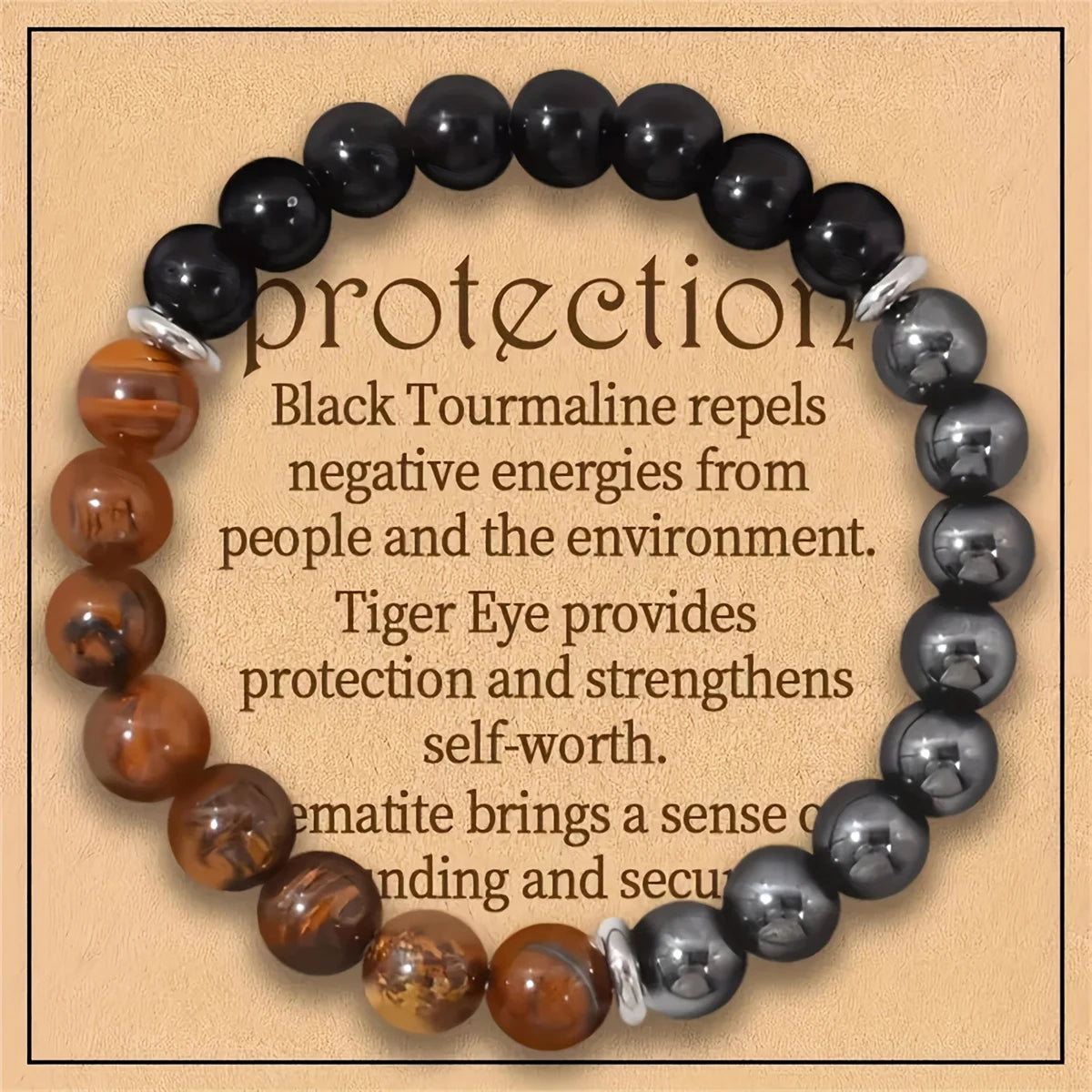 Triple Protection Gemstone Bracelet for Strength and Balance - Smarsty