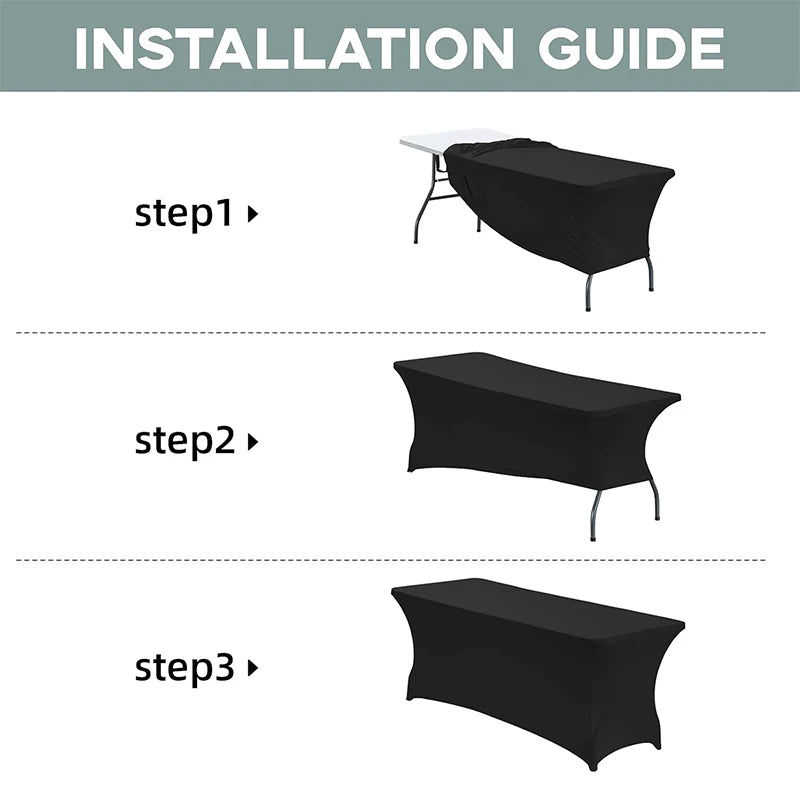 Stretch Spandex Table Cover for Rectangular Tables - Smarsty