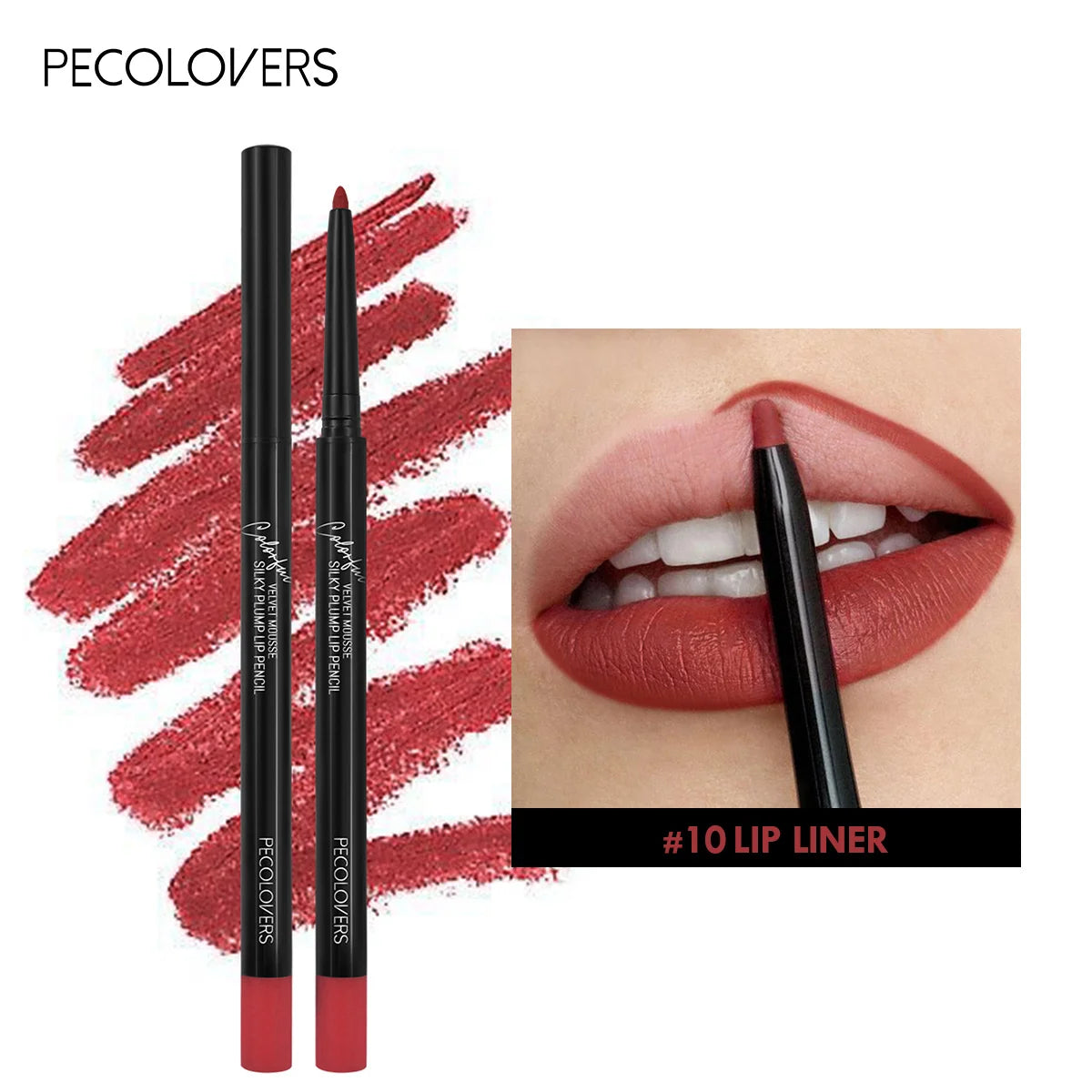 Waterproof Red Lip Liner Pencil for Long Lasting Color - Smarsty