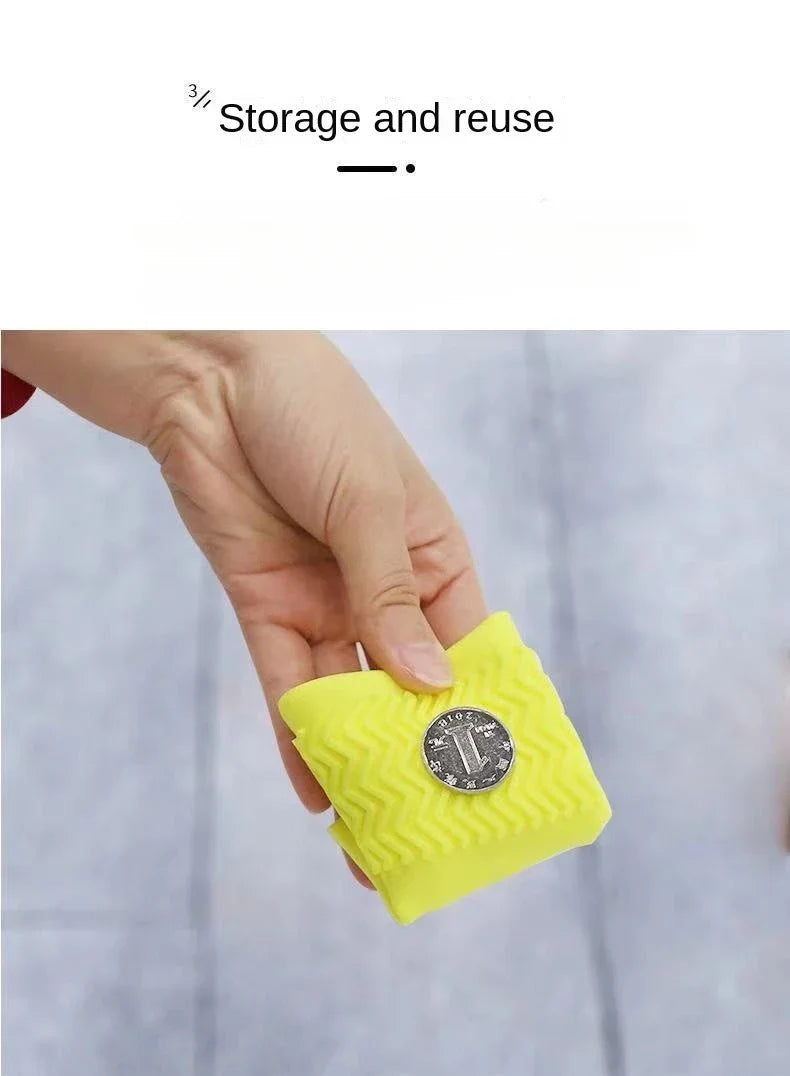 1 Pair Silicone WaterProof Shoe Covers Lip-resistant Rubber Rain Boot Rain Gear Overshoes Accessories for Outdoor Rainy Day