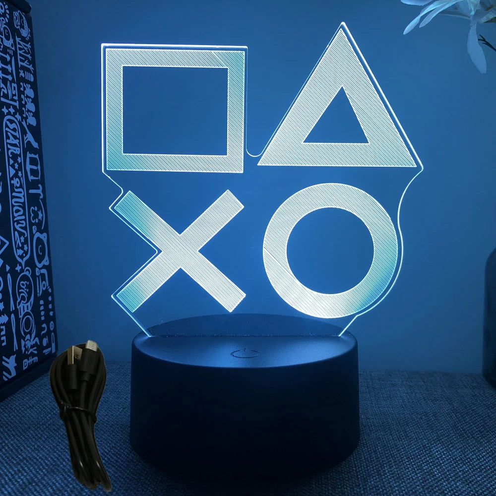 Neon Gamer 3D LED Night Light for Kids - Smarsty