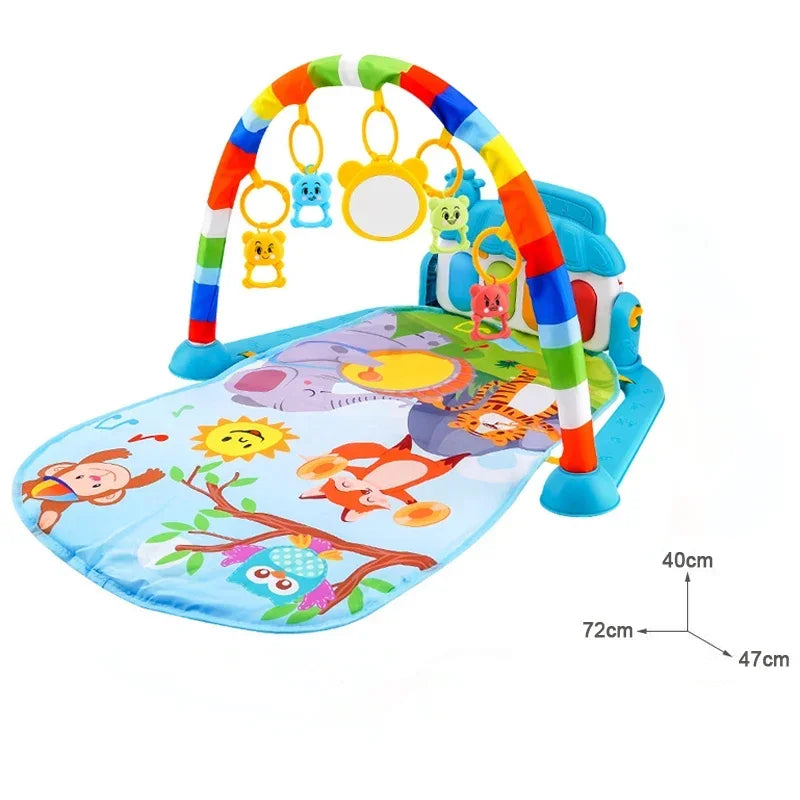 Baby Activity Gym Rack Early Education 0-36 Months Toy Gifts Musical Newborn Piano Keyboard Crawling Blanket Pedal Play Mat by Smarsty
