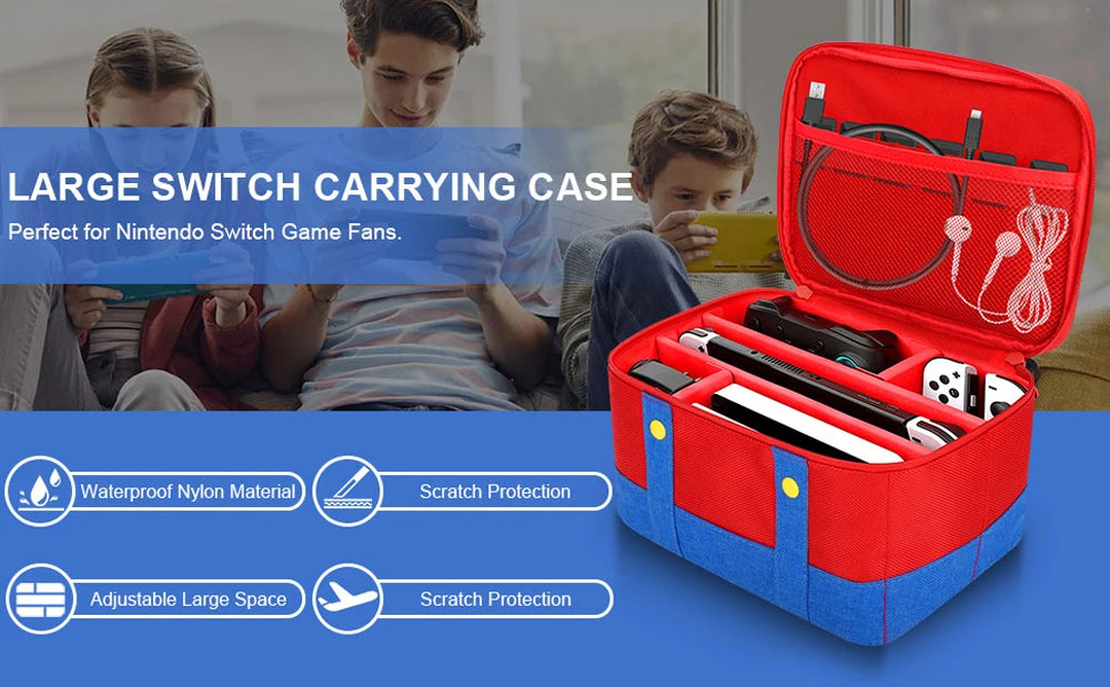 Large Waterproof Carrying Case for Nintendo Switch OLED - Smarsty