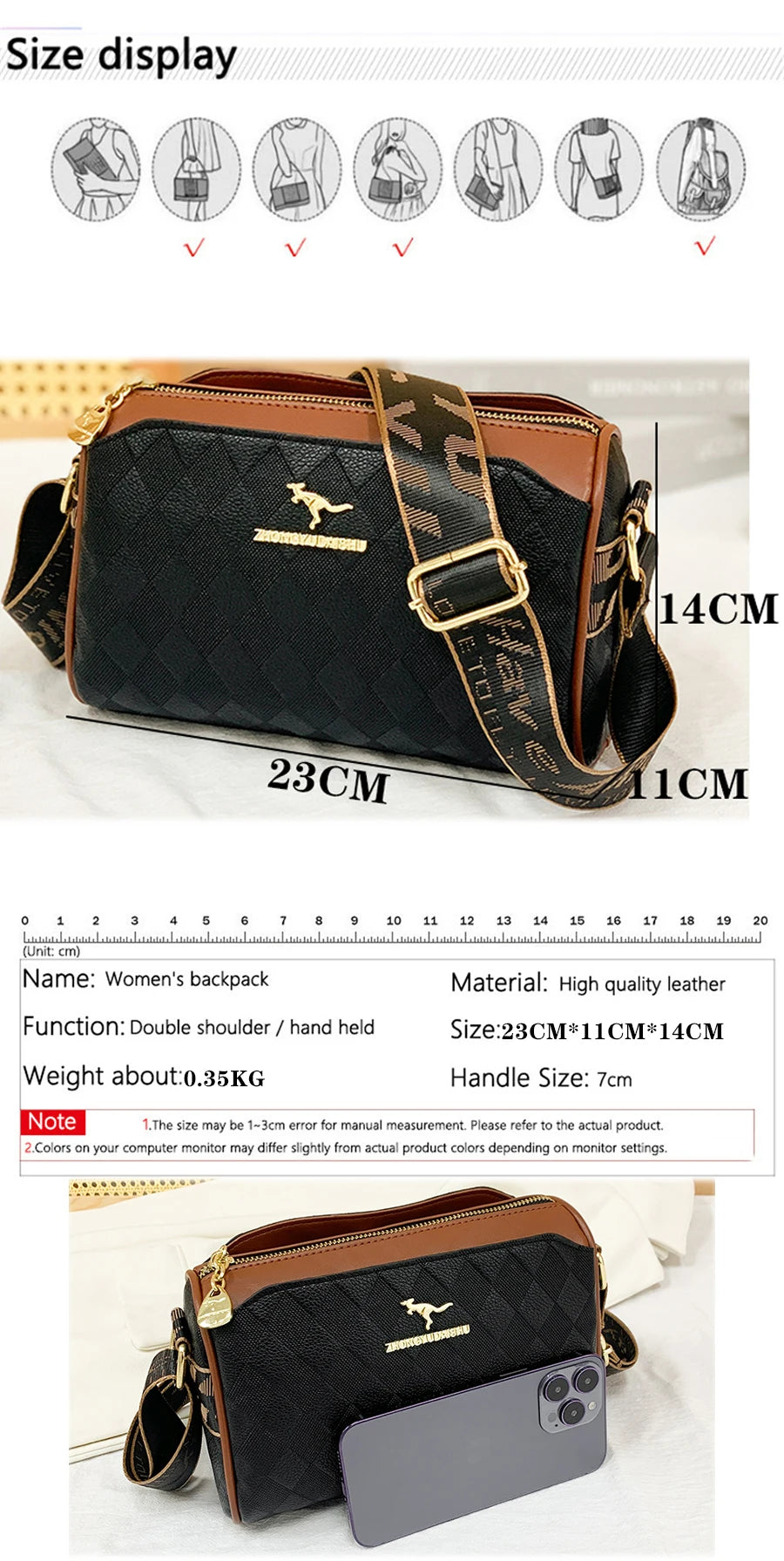 Designer Crossbody Bag For Women Premium PU Material - Smarsty