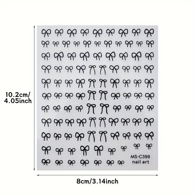 Mini Bowknot Nail Art Stickers for Creative Decoration - Smarsty