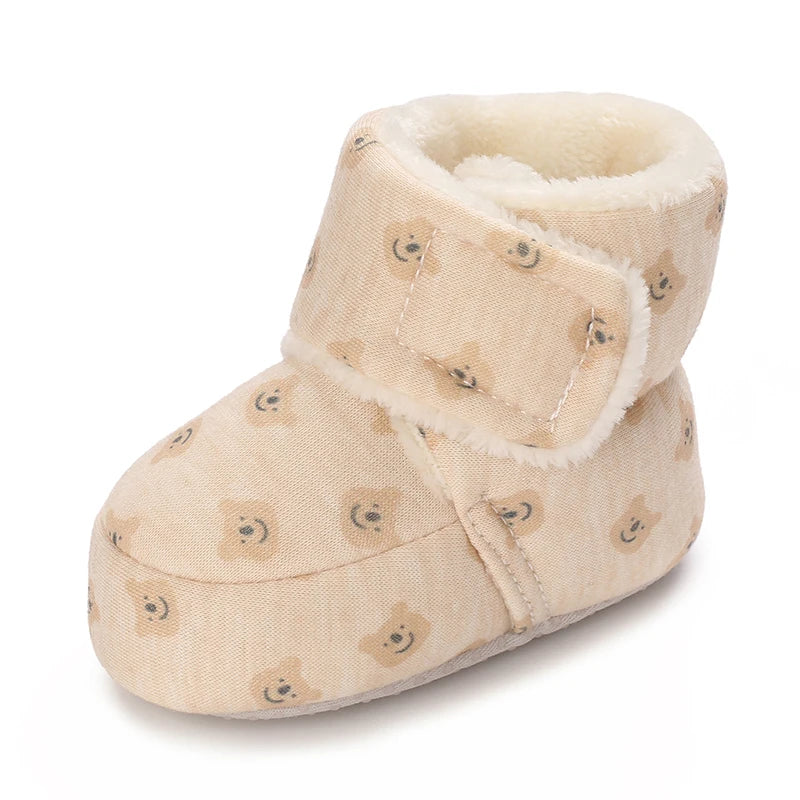 Soft Soled Bear Baby Snow Boots Warm Plush First Walkers - Smarsty