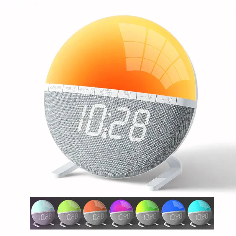 Wake Up Light Sunrise Alarm Clock with Natural Sounds - Smarsty