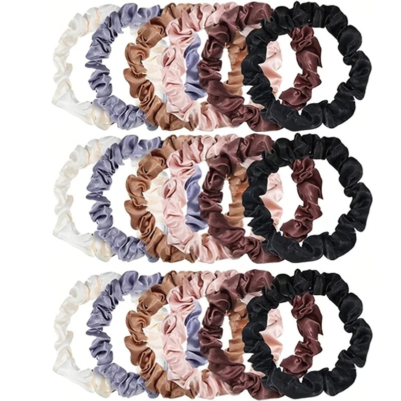 Minimalist Silk Hair Scrunchies Soft Elastic For Women - Smarsty