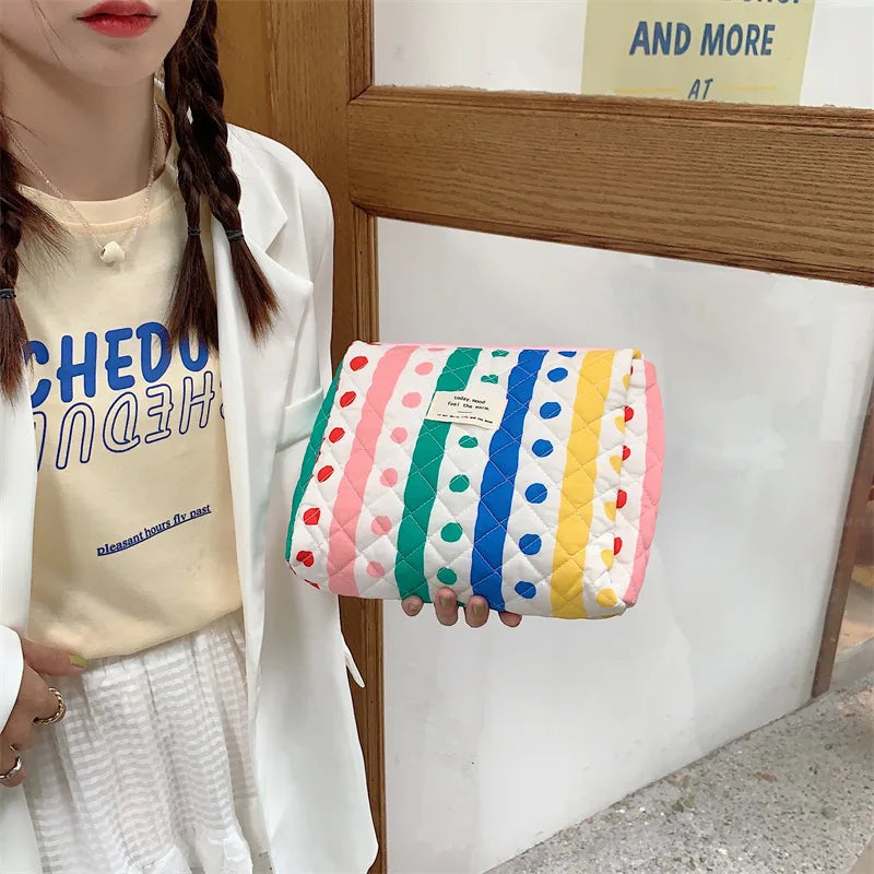 Large Capacity Women's Cosmetic Bags Cases Casual Ladies Small Storage Bag with Zipper Female Travel Clutch Bag Small Handbags - Smarsty