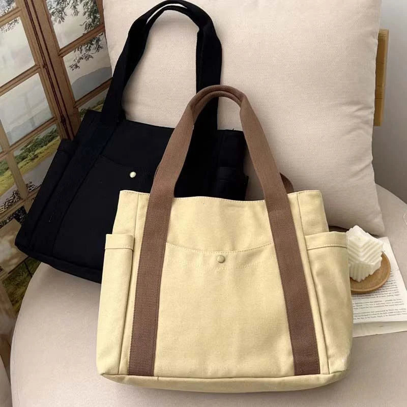 Large Capacity Canvas Tote for Work and College Everyday - Smarsty