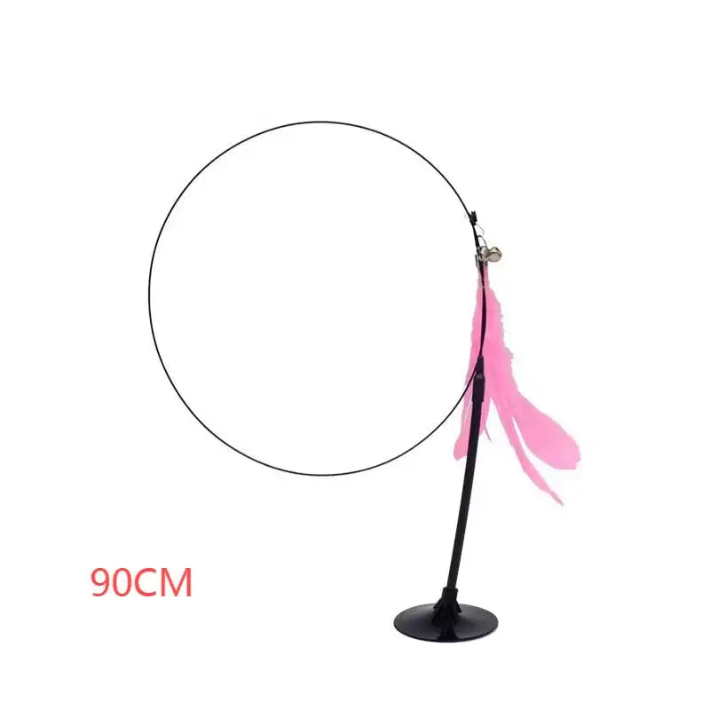 Cat Teaser Stick With Bell and Feather Fun - Smarsty