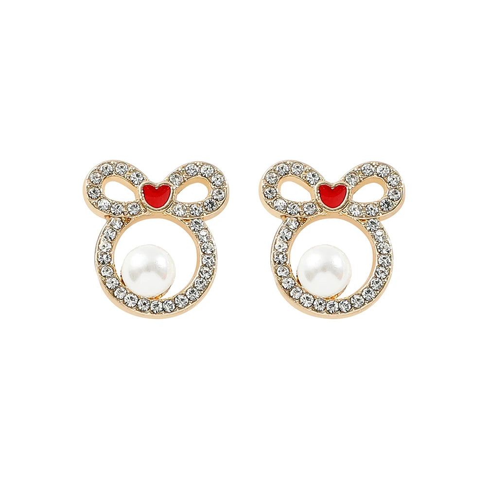 Cute Disney Stitch Flower Stud Earrings for Women and Girls - Smarsty
