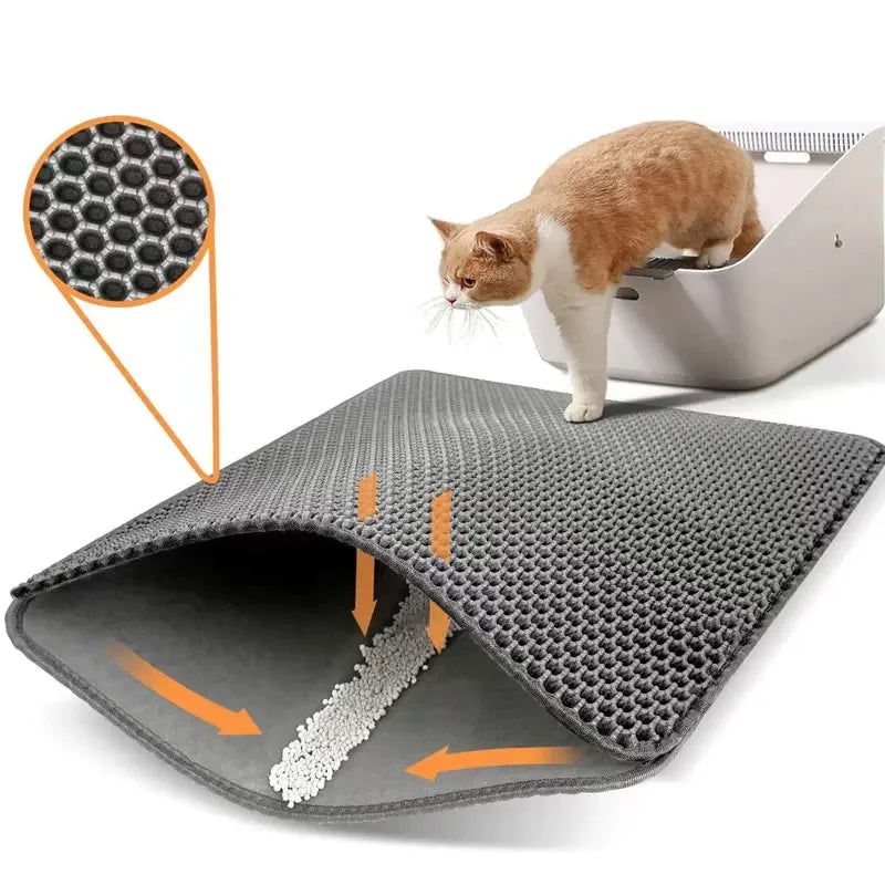 Non Slip Cat Litter Mat Waterproof Double Layer Design - Smarsty