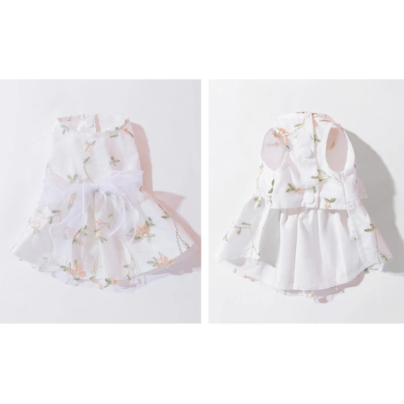 Luxury Summer Dog Dress with Cooling Mesh Skirt - Smarsty