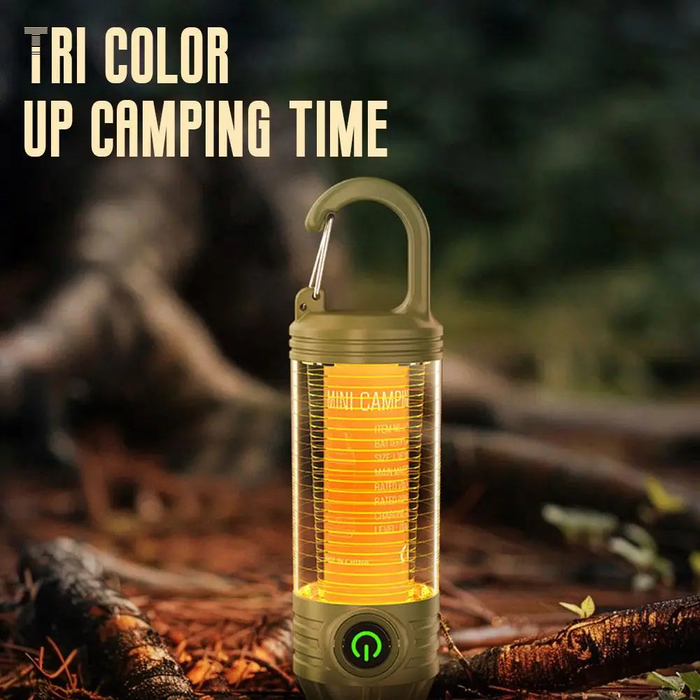 1000LM Super Bright Outdoor Hiking Fishing Tent Lamp 1200mAh Rechargeable Dual Light Source Tent Light Outdoor Camping Lantern by Smarsty