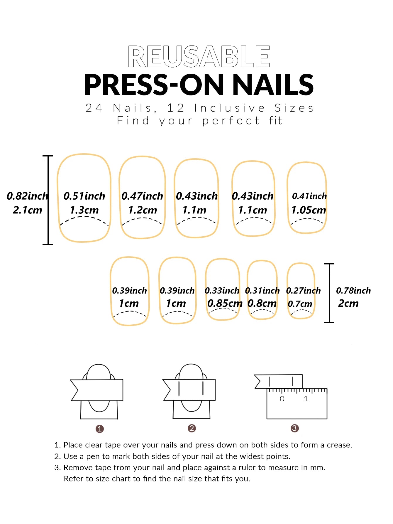 24PCS Pink French Fake Nails for Parties - Smarsty