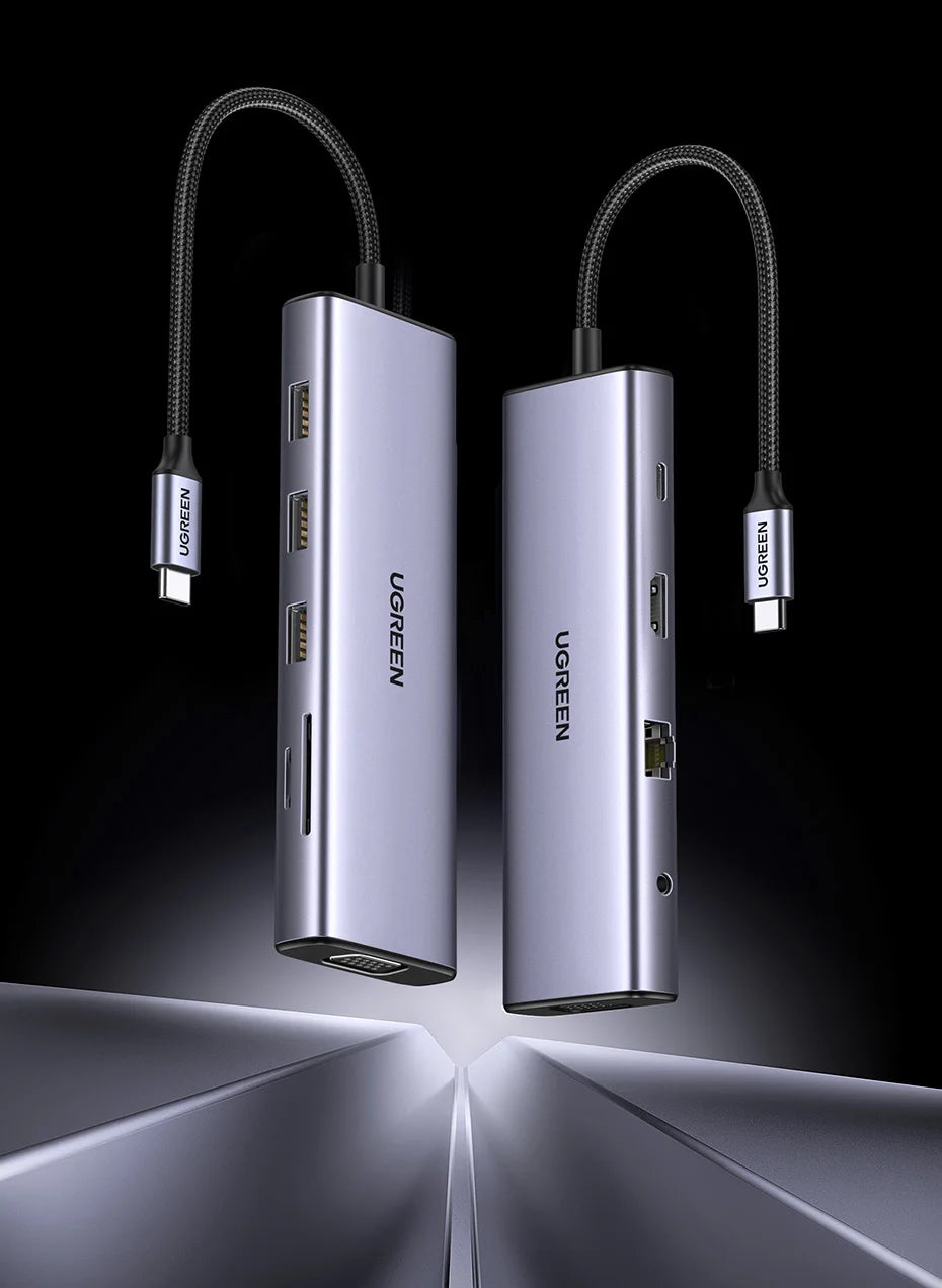 USB C Multiport Hub 4K HDMI Ethernet Dock PD100W Compact
