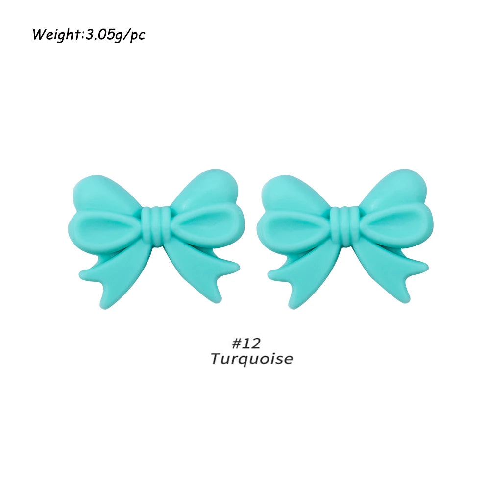 10pcs Silicone Bowknot Beads for DIY Jewelry Making - Smarsty