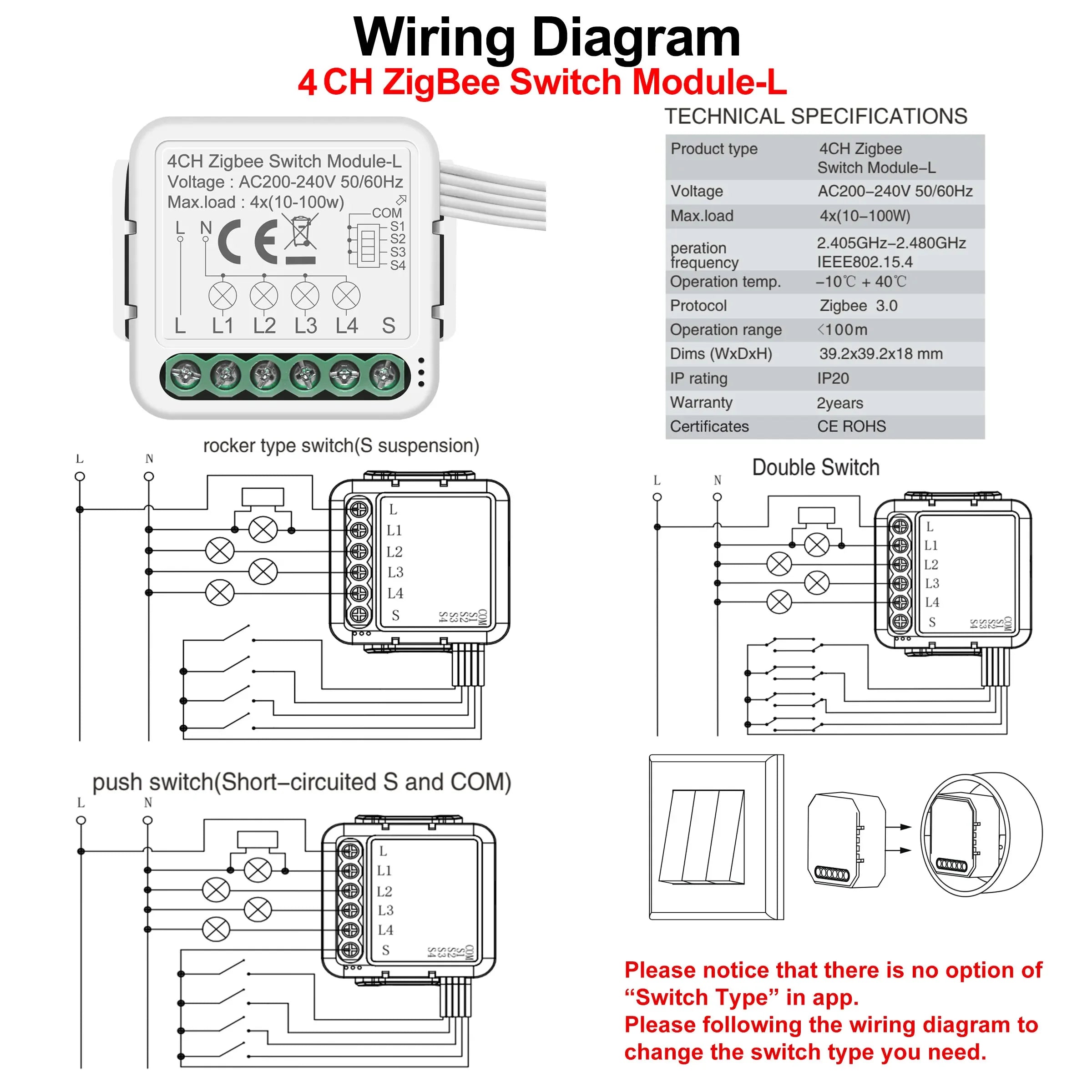 GIRIER Tuya ZigBee Smart Switch Module No Neutral Required - Smarsty