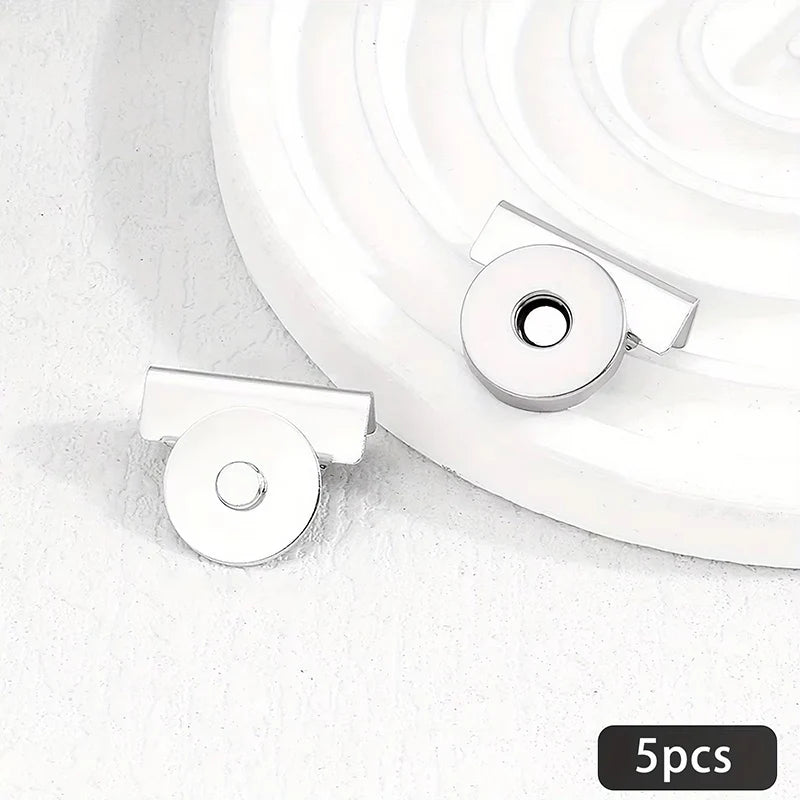 5Pairs Metal Seamless Magnetic Buckle for Bags - Magnetic Snap Buttons for DIY Buckle Closure Magnetic Snaps for Handbags