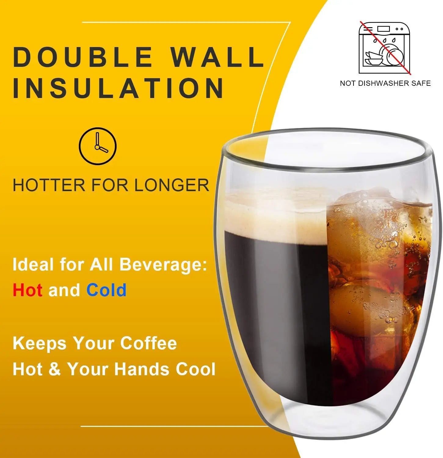 Heart Love Shaped Glass Mug for Couples - Smarsty