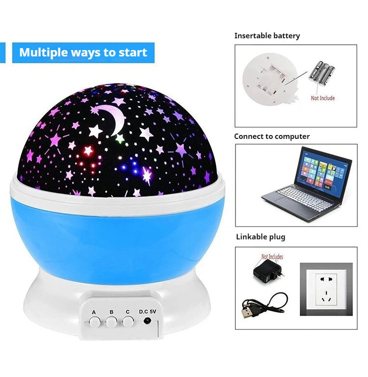 Starry Sky Projector Night Light for Baby Nursery - Smarsty