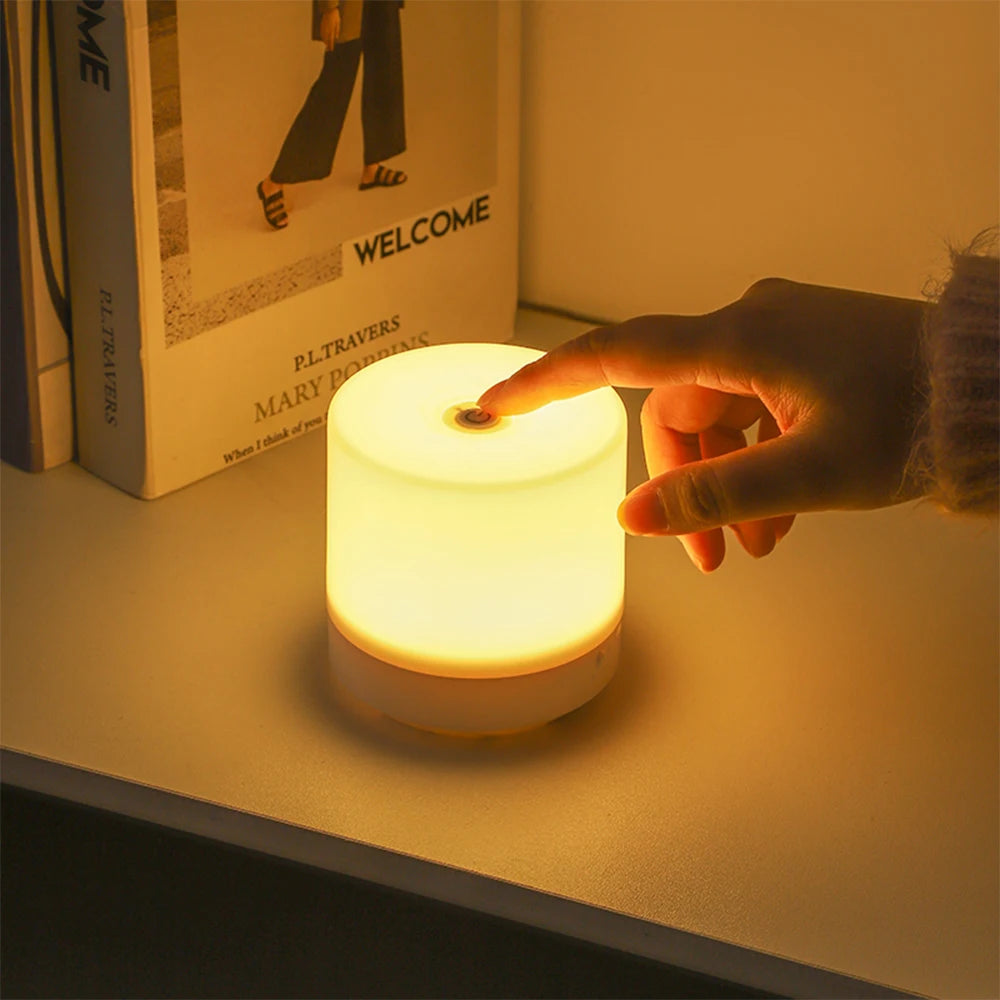 USB Charging Touch Bedside Lamp with Dimming Modes - Smarsty