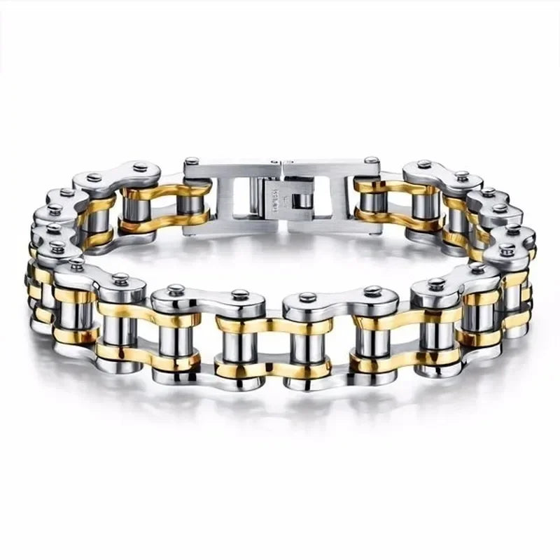 Stainless Steel Biker Chain Bracelet for Men Durable Fashion Jewelry - Smarsty