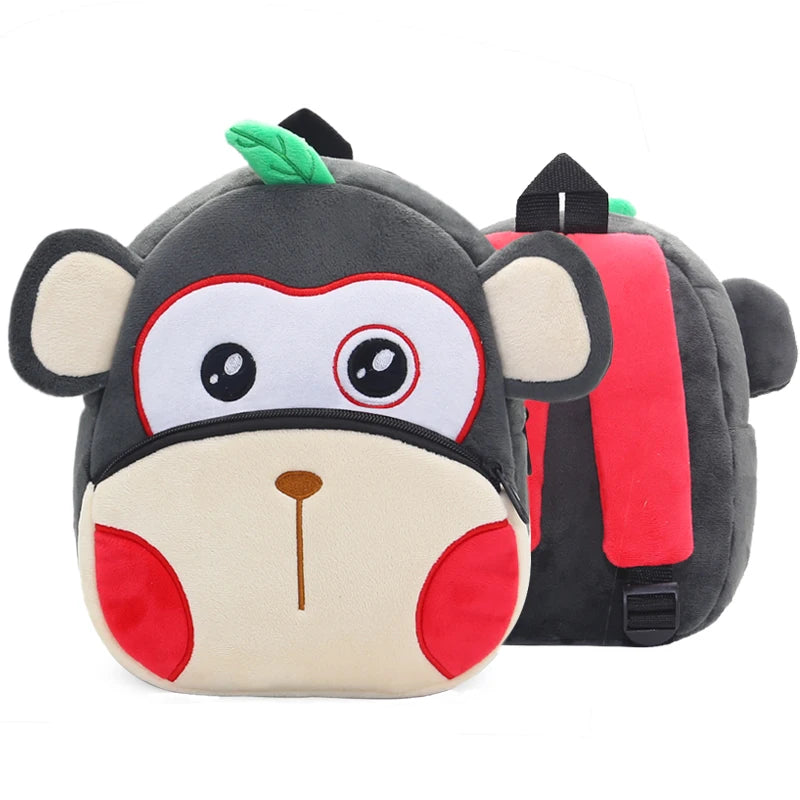 Soft Plush Kids Backpack With Cartoon Animal Design - Smarsty