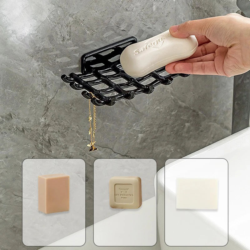 Wall Mounted Soap Dish With Drainage Shelf For Elegant Bathrooms - Smarsty