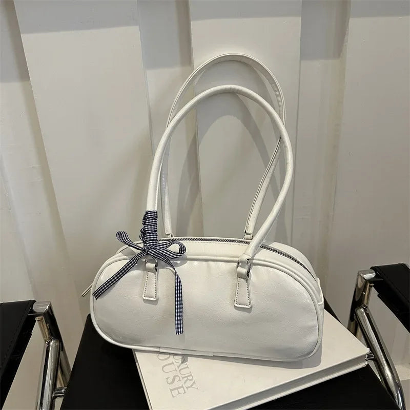 Large Capacity Silver Women Shoulder Bag Daily Use Casual - Smarsty