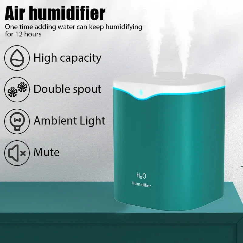Large Capacity Dual Spray USB Humidifier for Home - Smarsty