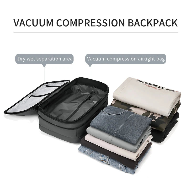 Men Travel Backpack vacuum compression 17 inch Laptop Backpack Business Large Capacity school Backpack Expanded Hiking backpack - Smarsty