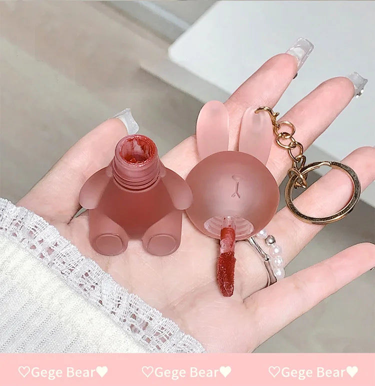 Gege Bear Rabbit Matte Velvet Lip Glaze Long Lasting Moisture - Smarsty
