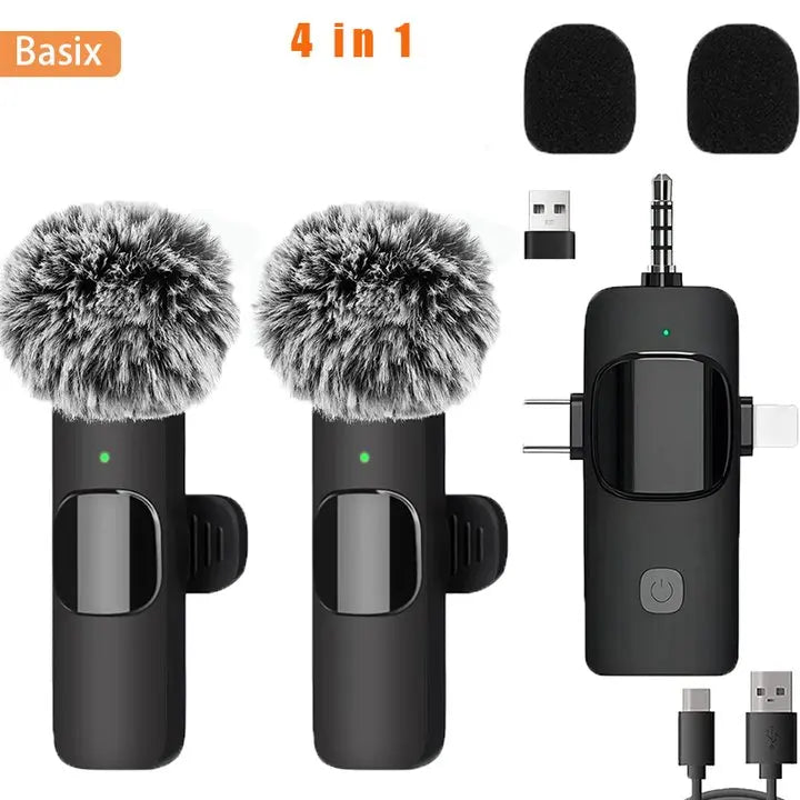 Basix Professional Wireless Lavalier Microphone for Live Recording - Smarsty
