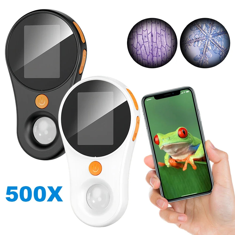 500X Digital Handheld Microscope 2 Inch IPS Screen Electronic Coin Magnifier Portable Microscope Camera for Jewelry Watch Repair
