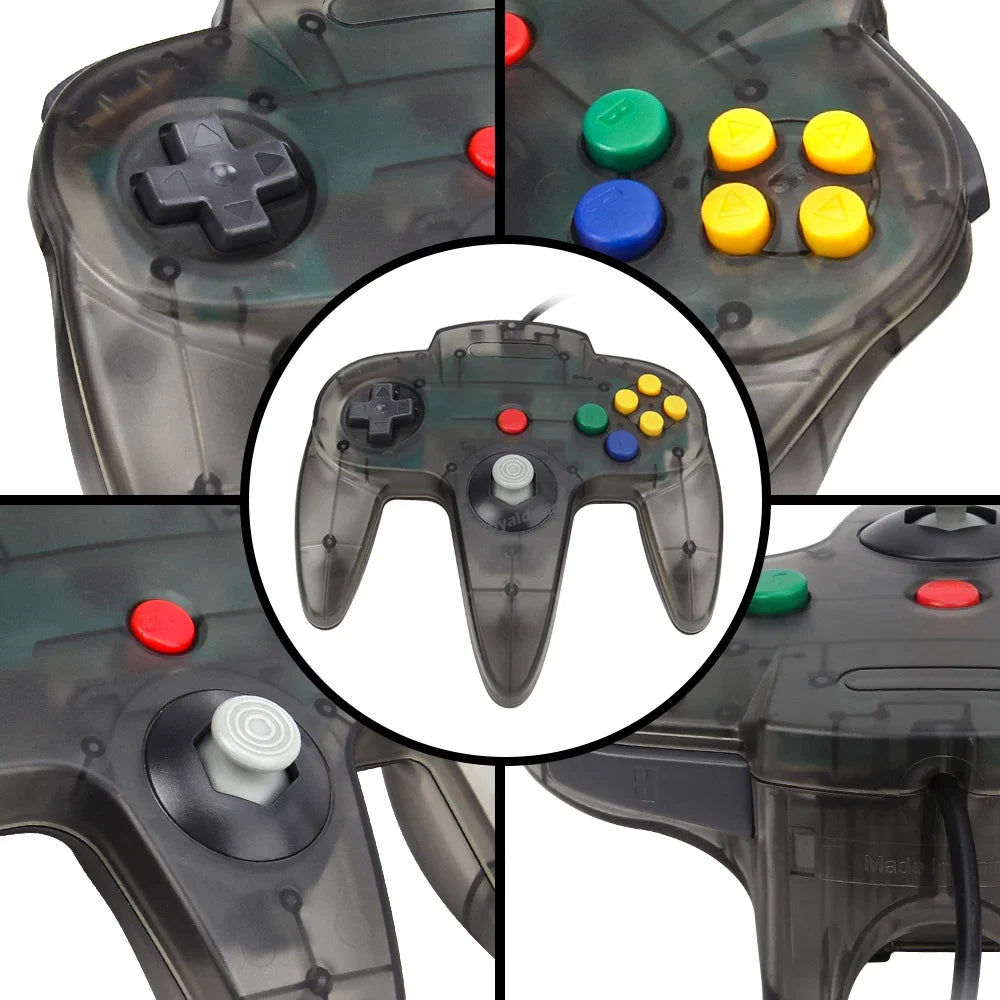 N64 Classic Wired Gamepad Controller With 8 Color Options - Smarsty